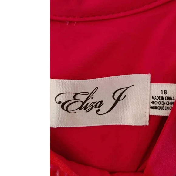 Eliza J. Floral Halter Neck Chiffon Hi-Low Maxi Dress Pink Fit & Flare Size 18 - Picture 6 of 8